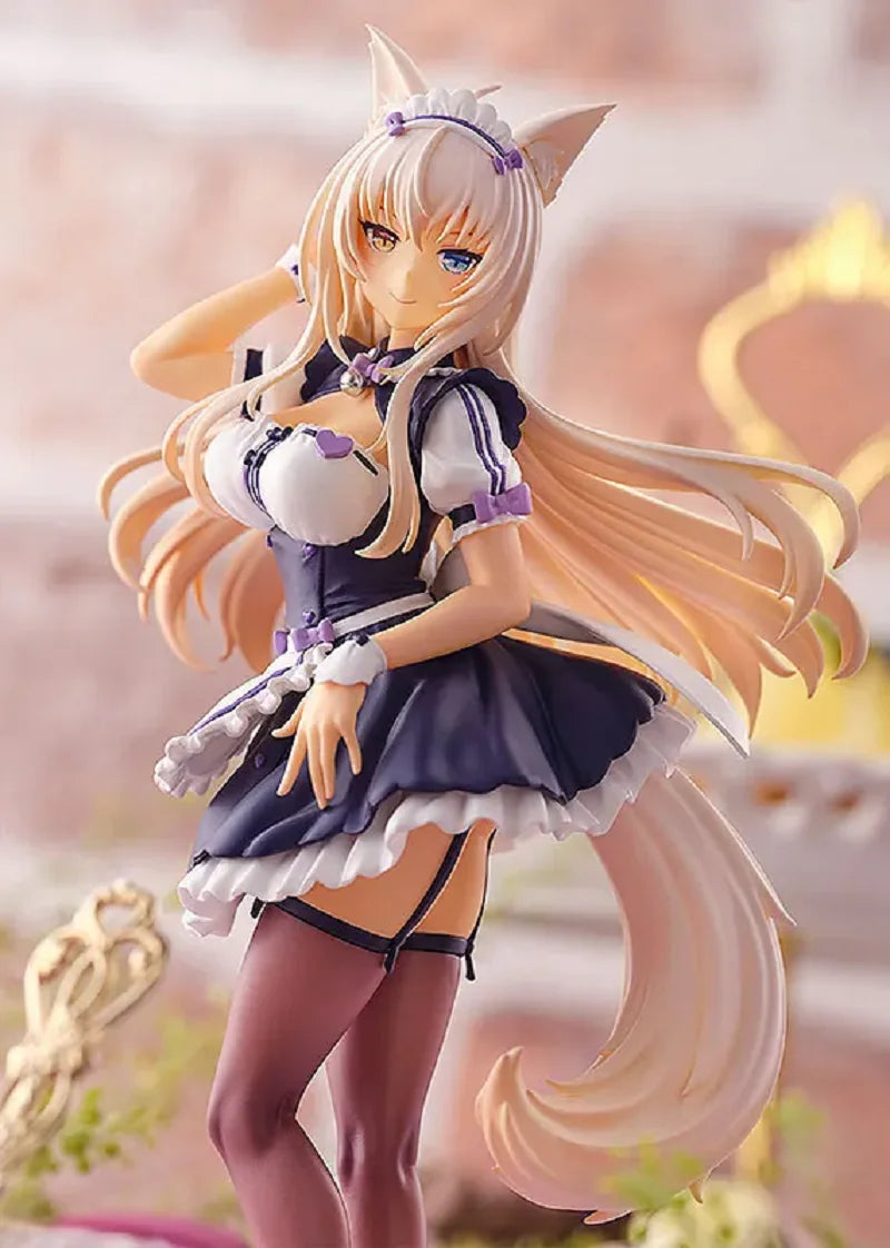 New Cute Anime Nekopara Coconut Figure Standing Maid Outfit Ver Anime Azuki Model Gift Collection Action Figure PVC