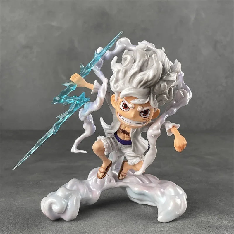 Very cute and exquisite Q-version Nika five level Luffy figurine toy statue model ornament gift scene model chassis ornament