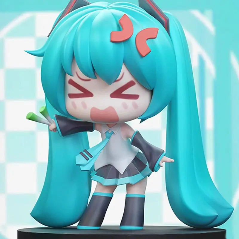 Kawaii creative Hatsune Miku anime peripherals Q-version figure desktop ornaments cute cartoon Miku scenery model holiday gift