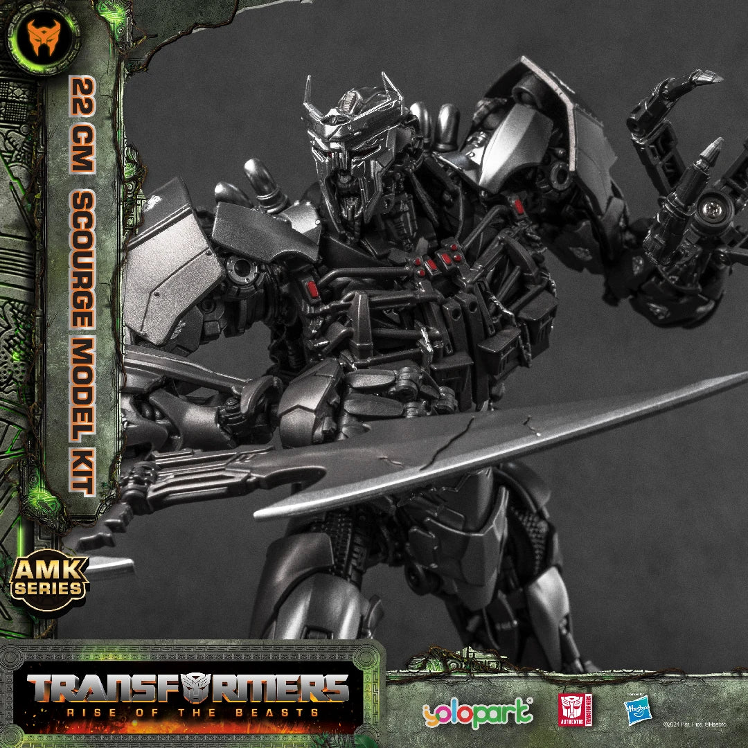 YOLOPARK AMK SERIES Transformers Toy Movie 7: Rise of The Beasts - 22cm Scourge Model Kit action figures For Boys Girls