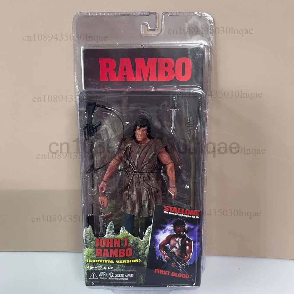 NECA Figure First Blood John J Rambo Stallone Action Figure Rambo 2015 Ver. Special Forces Soldier Avenger Sylvester Film Model