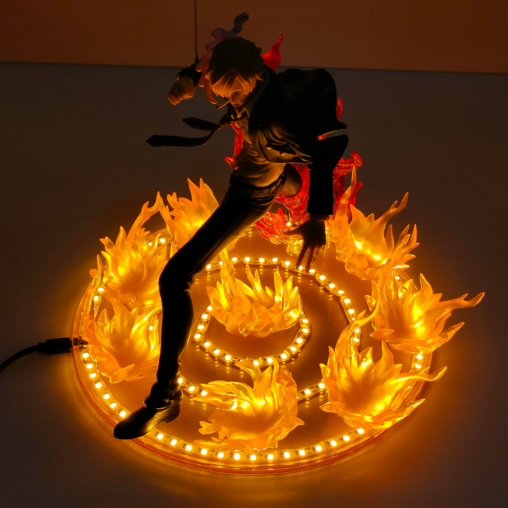 ONE PIECE Anime Sanji Diable Jambe Lampe Led-lampe Action-figuren Modell Figurine Figur &amp; Basis &amp; Lampe DIY Dekoration Spielzeug