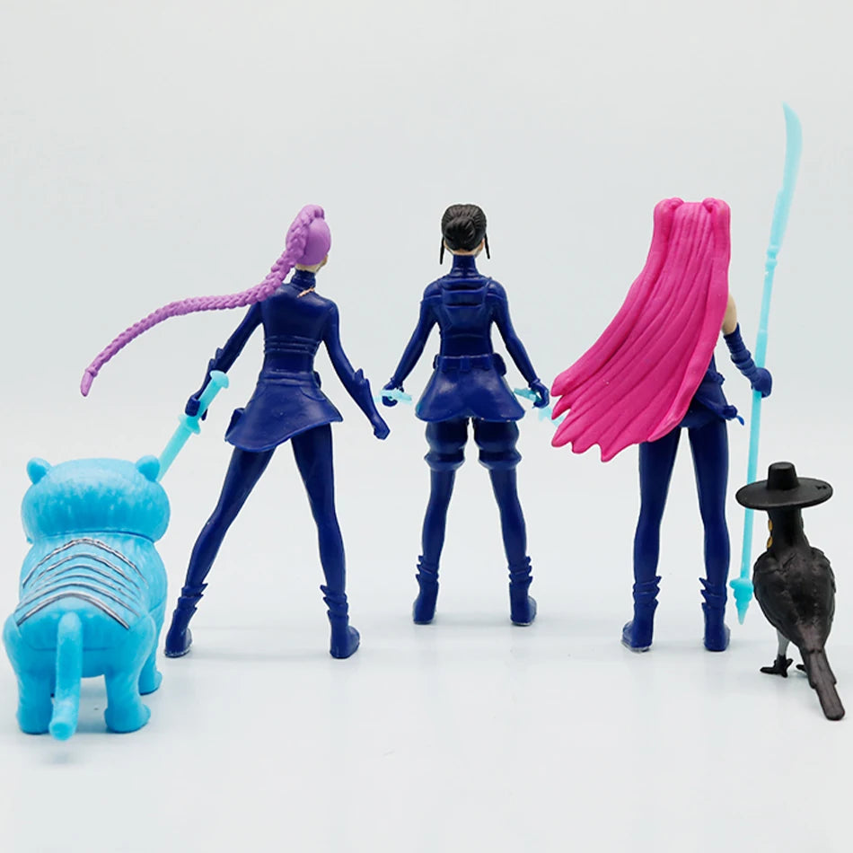 2025 Anime Kpop Demon Hunters Figure Rumi Mira Zoey Derpys Tiger Figurine Toy Cute Desk Decoration Statues Ornament Kid Gifts