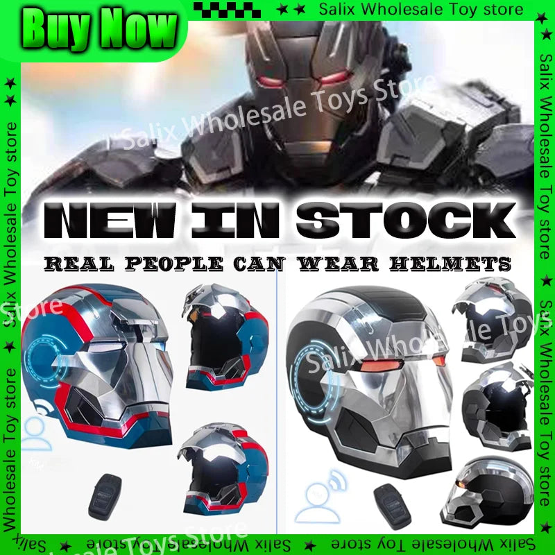 Iron Man Mk5 Helmet War 1:1 Machine Avengers Cosplay Electric Open Close Chinese English Voice Remote Control Gifts Customized