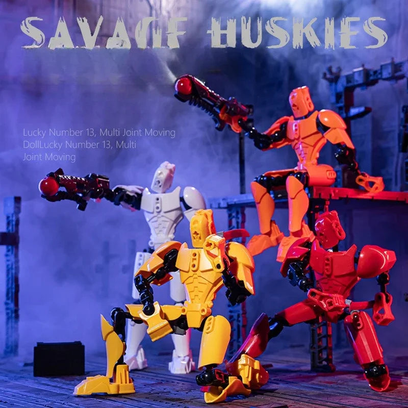 3D-gedruckte Schaufensterpuppe, 13 Bausteine, Warrior-Serie, Spielzeug, Actionfiguren, mehrgelenkiger, beweglicher Gestaltwandler-Roboter, Geschenke