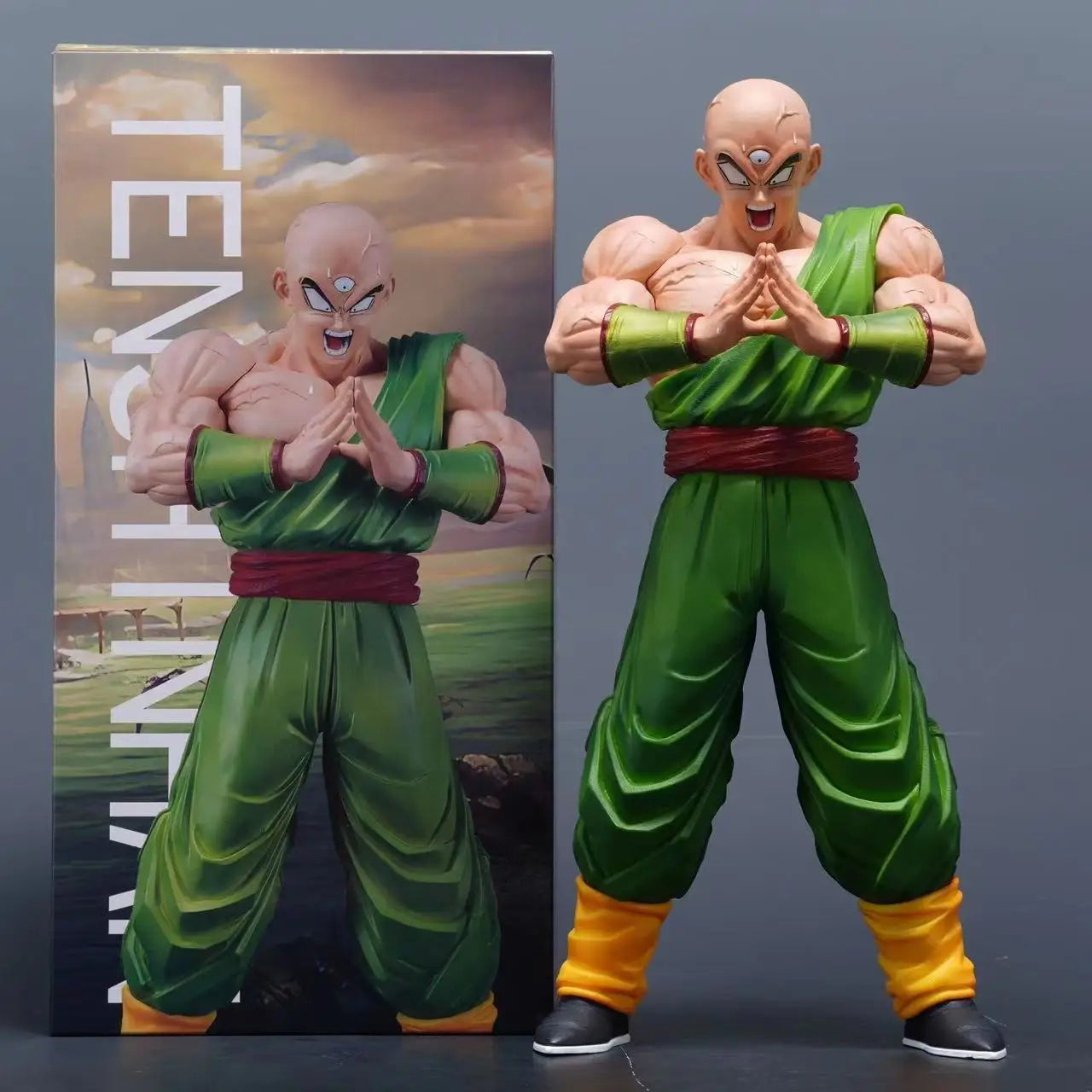 Anime Dragon Ball Z Tien Shinhan Figure Tien Shinhan Kikoho Action Figures 32cm/12.6inch Gk Statue Collection Model Toys Gifts