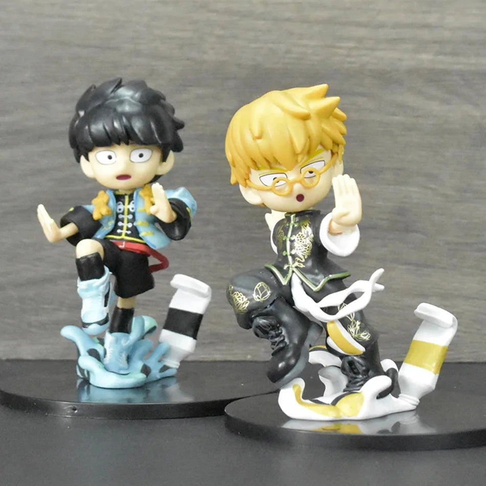 Mob Psycho 100 Reigen Arataka Q Edition Anime Figure Kawaii Sitting Palm Series Model Doll Desktop Ornament Collectible Gift