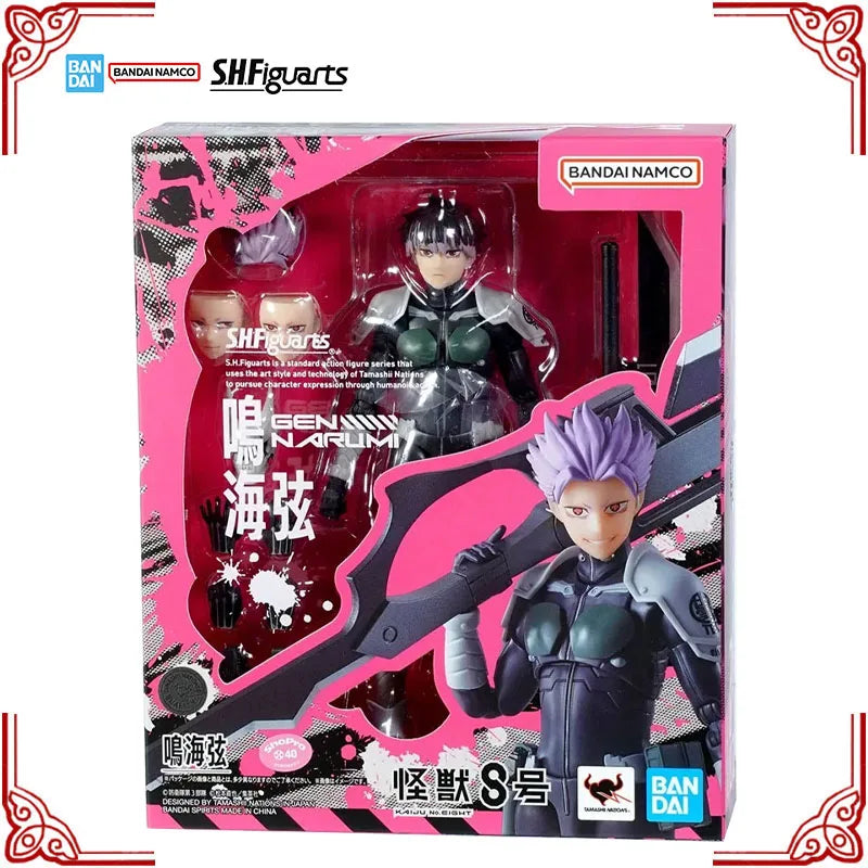 In Stock Genuine Bandai Kaiju No 8 Model Kit SHF Gen Narumi Anime Action Figure Collection Finished Model Boy Toys Birthday Gift