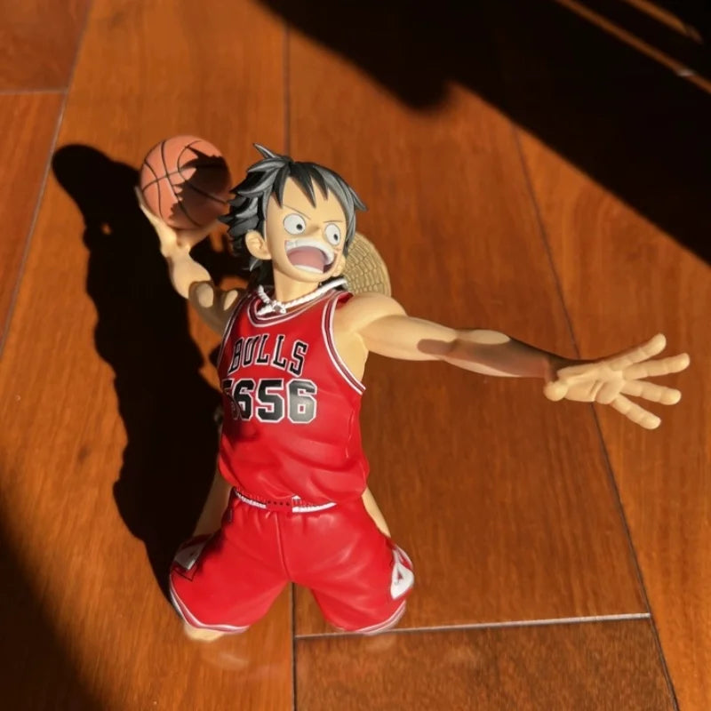 Bandai Banpresto One Piece × Nba Msp Monkey D. Luffy Co-Branded Authentic Figure Desktop Ornament Gift Collection Model Genuine