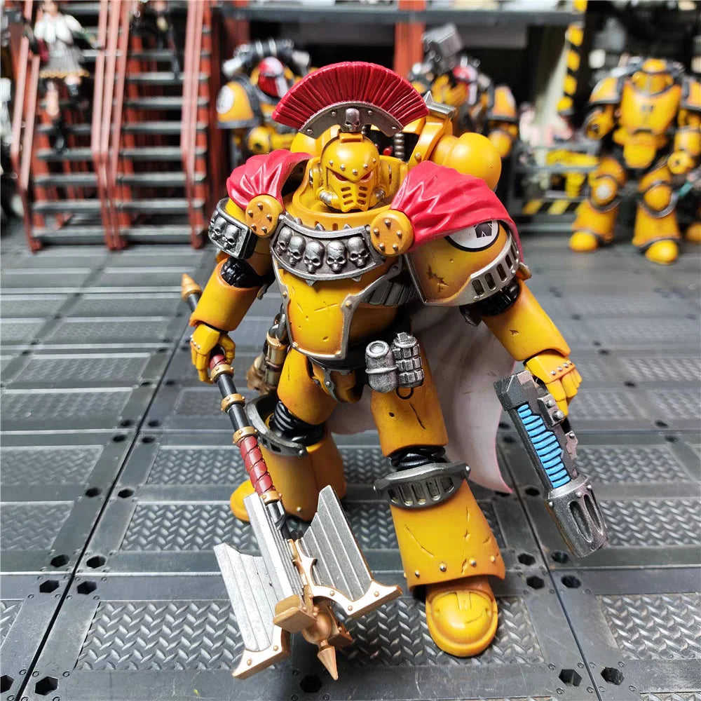 【In Stock】JOYTOY Warhammer 40K Horus Heresy Imperial Fists MKIII Legion Marauder Squad 3.75 Movable Soldiers 1/18 Action Figur