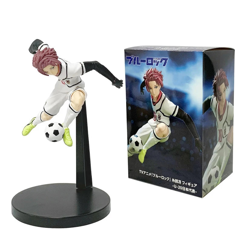 13cm Blue Lock Anime Figure Blue Football Uniform Nagi Seishirou Action Figure Itoshi Rin Figurine PVC Collection Model Doll Toy