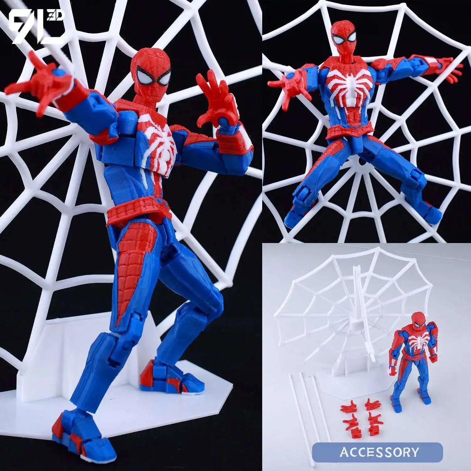 Фигурки на Venom Spider-Man Lucky13 Dummy13 - 3D принтиран манекен T13 с многочленен механизъм за промяна на формата, аниме, колекционерски играчки