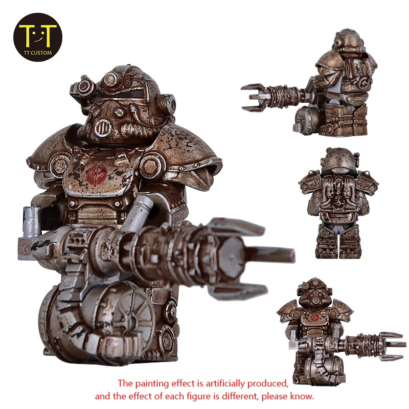 1PCS Military Soldiers Mini Anime Action fallouts Figures Weapons Robot Mecha Building Blocks Bricks DIY Toys for KIDS gift