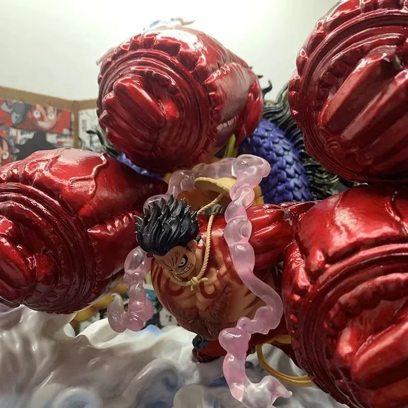 Gk And The Kingdom Fight Four Levels Luffy Vs Kaido Action Figure Statue Scene Collection Model Toy Ornament Anime Character