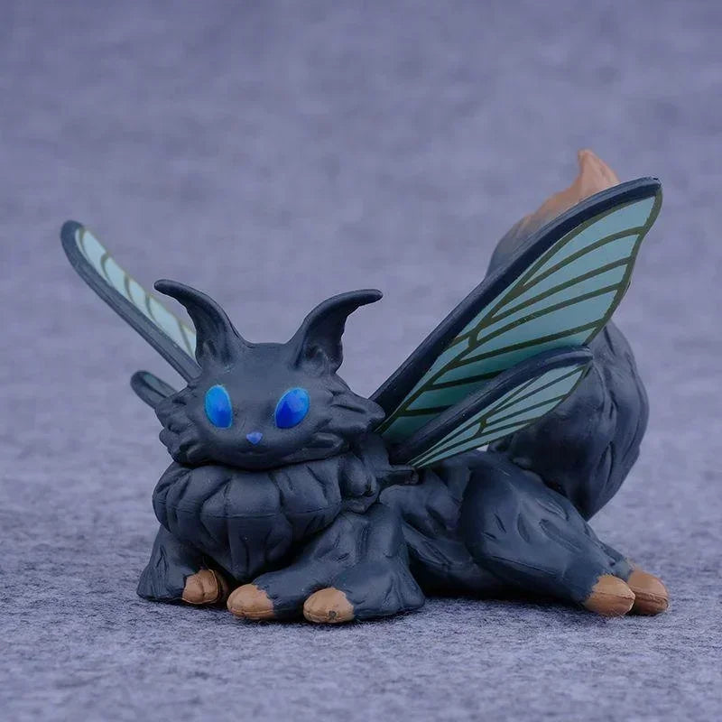 Kawaii Figur Schmetterling Katze Seidenraupe Motte Katze Statuette Montage Spielzeug Ornament Cartoon Pvc Action Desktop Dekorieren