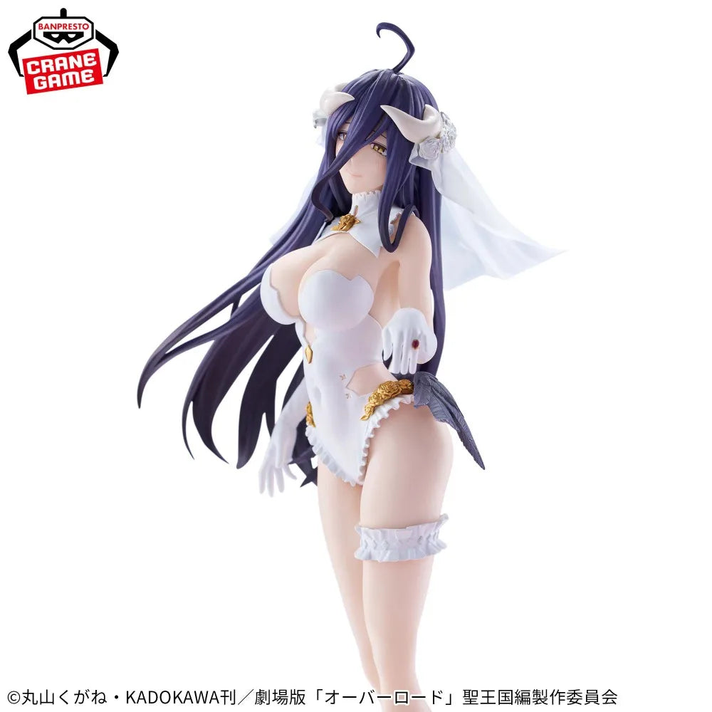 In Stock Bandai Original Genuine Banpresto Glitter & Glamours Overlord Albedo Wedding Ver. 27cm Collection Model Toy Figure Gift
