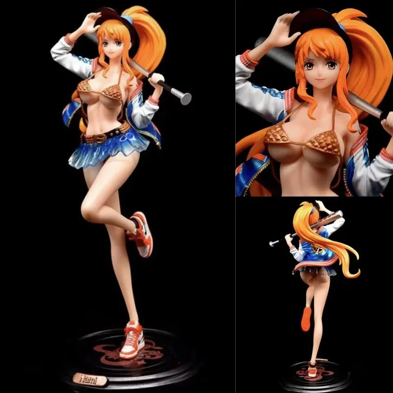 33 cm Anime One Piece Nami Puppe Handgefertigte PVC Sammlerstück Desktop Dekoration Statue Modell Puppe Spielzeug Geschenk Ornamente
