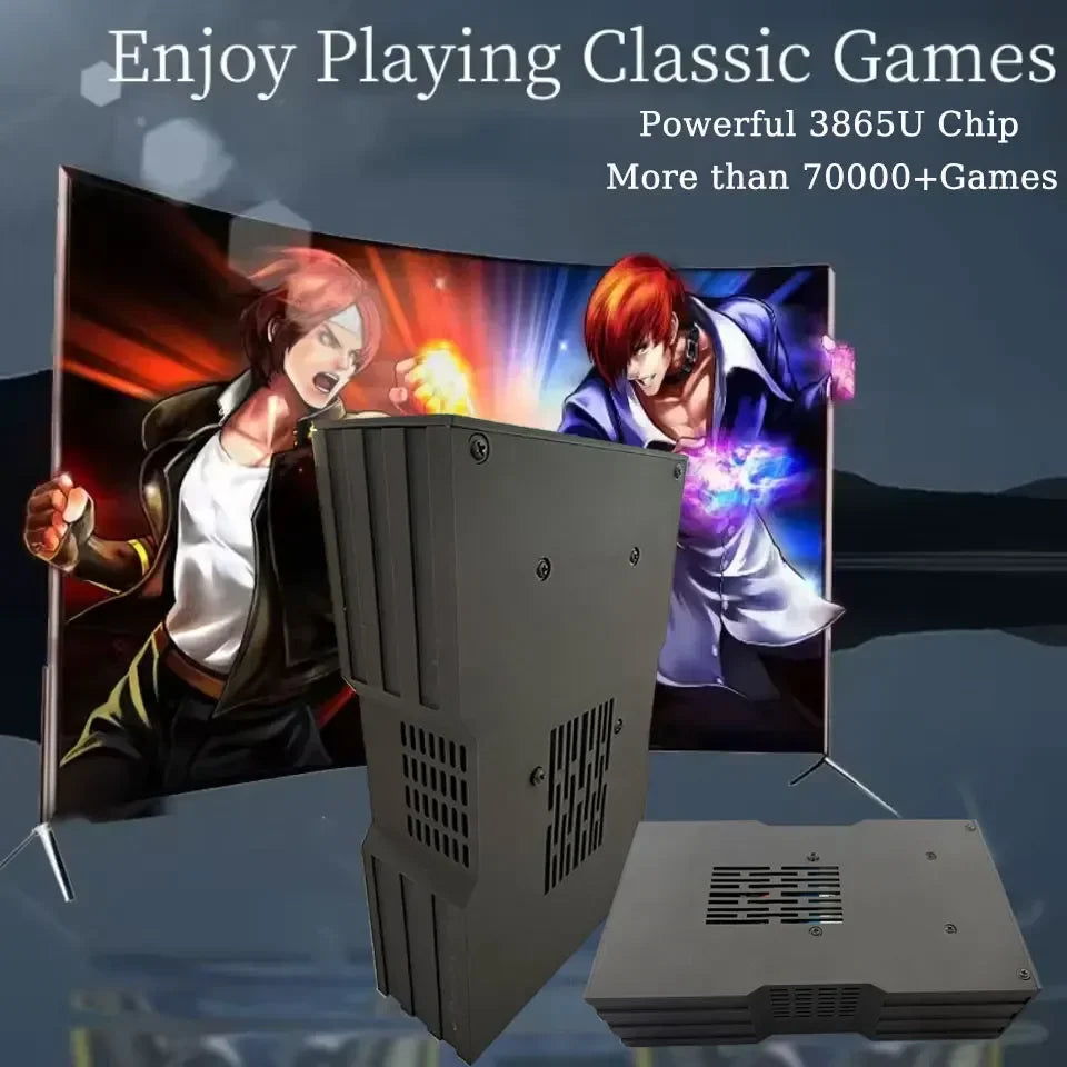 Super Game Console X King 8G Ram 500G Gaming SSD Batocera 3865U 70000+Games For Wii PS2 XBOX PSP Switch N64 Wireless handle