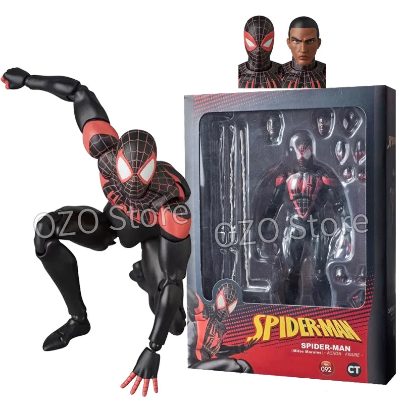 CT Toys Maf 092 Spiderman Miles Morales Action Figure Ultimate Spiderman Figurine PVC Collection Comics Miles Model Toys