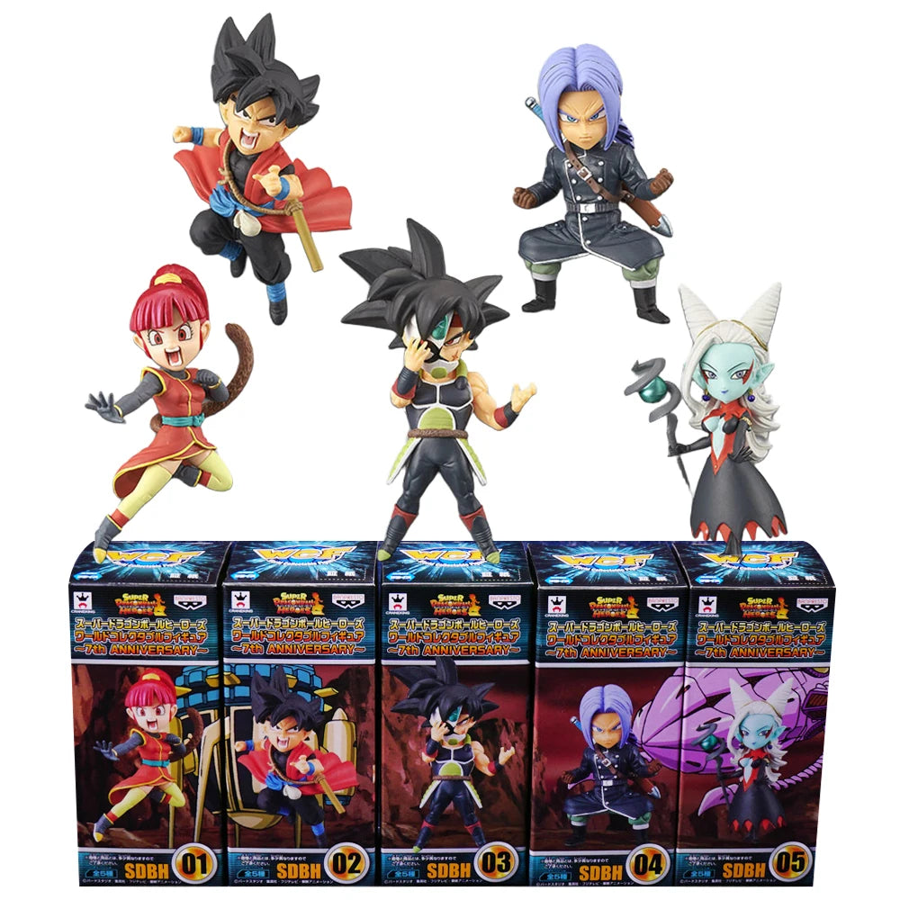 6 Stücke/1 Satz WCF BANDAI Anime Dragon Ball Son Goku Klette Serie Figur Karifura Broli Set Modell Spielzeug Geschenksammlung Aciton Figur