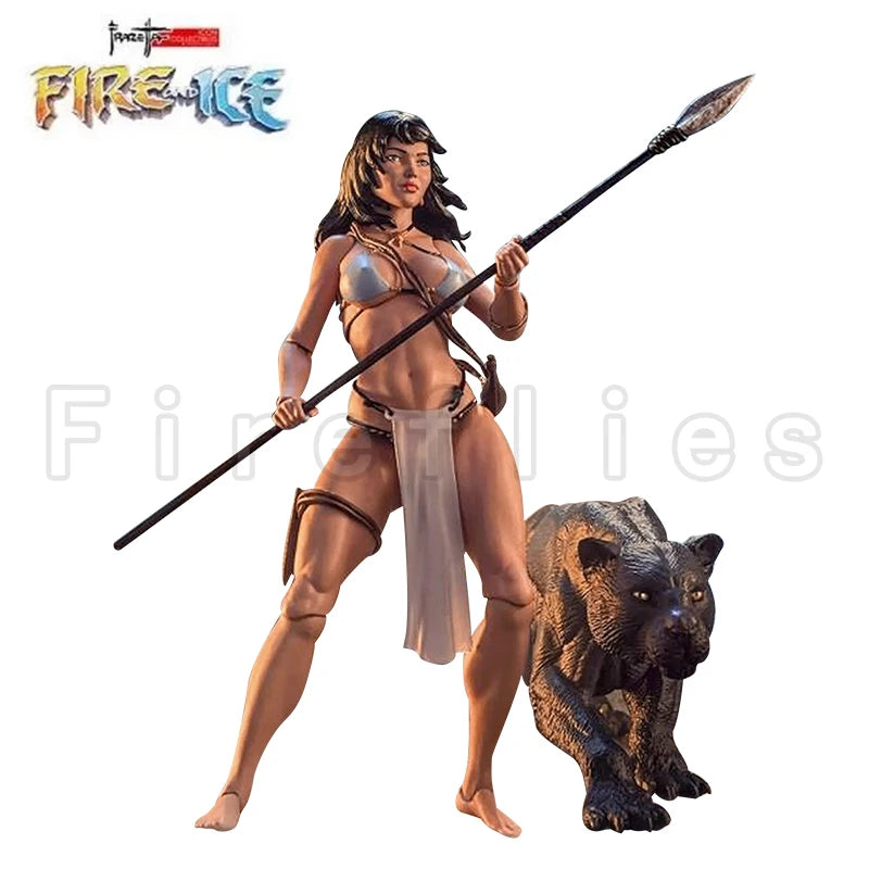 [Pre-Order]6inches 1/12 Frazetta Girls Action Figure Fire and Ice ICON Collectibles Dark Wolf Teegra Ver2 Anime Model Toy
