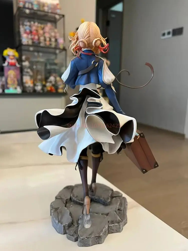 25CM Violet Evergarden Anime Figure Violet Eternal Garden Gk Tide Play Anime Girl Statue Model Tabletop Decoration Xmas Gift Toy