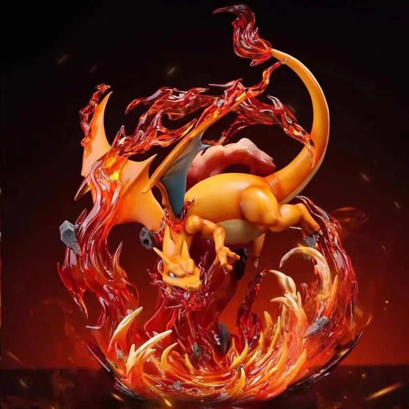 Anime Pokemon Charizard Figuren 21cm Schwarze Charizard Action Statue Sammeln Desktop Dekoration Sammlung Spielzeug Individuelle Geschenke