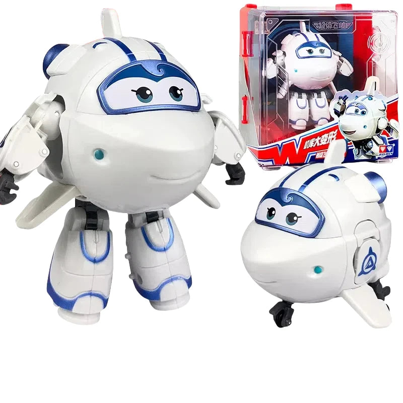 Hot New Super Wings Large Transformation Anime Transformation Flat Robot Action Character Transformation Toy Children'S Gift