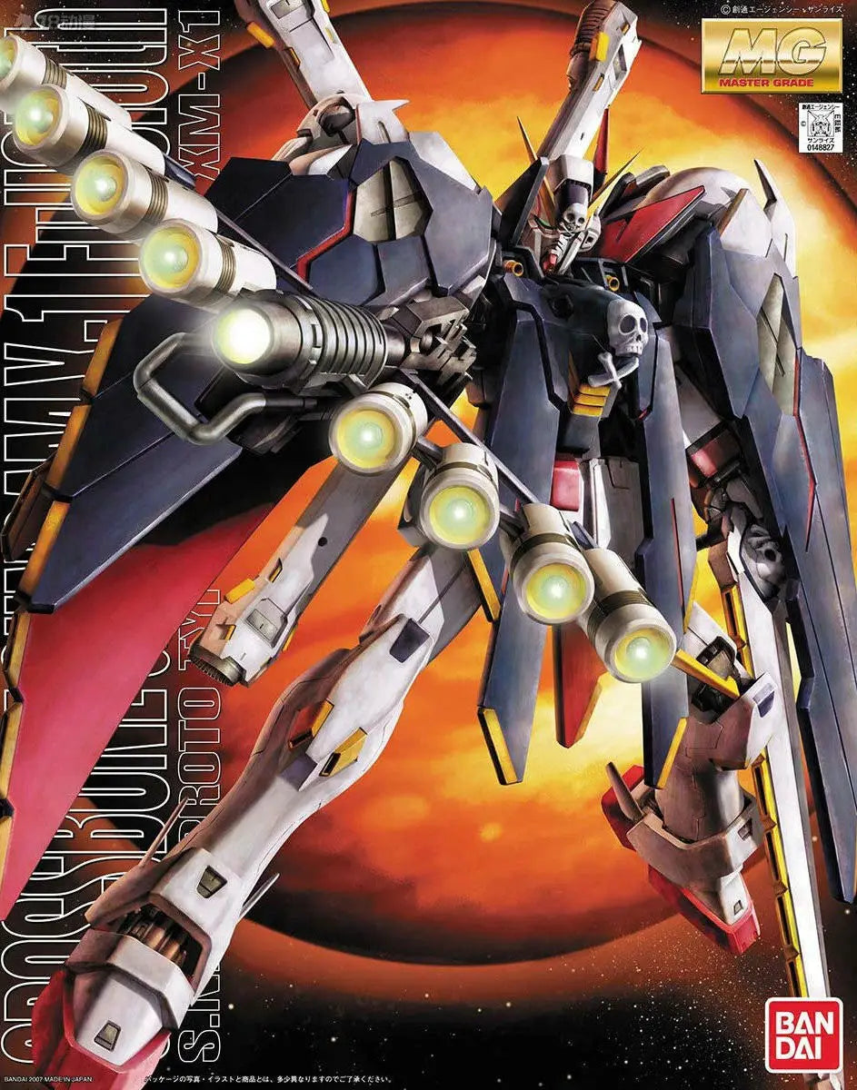 BANDAI Original Genuine MG94 1/100 Crossbone Gundam X-1 Full Cloth Action Figure Assembly Model Toys Collectible Model Ornaments