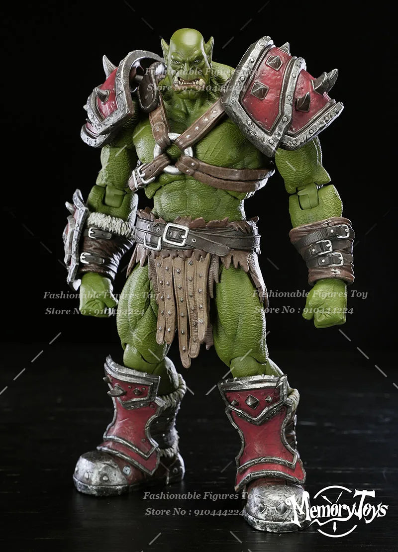 Memory Toys WOW 1/12 Men Sodlier Orc Mercenary Captain Angry Kagas Full Set 20Cm Action Figure Model Best Fans Collection