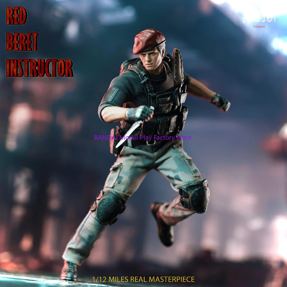 In Stock Patriot Studio 1/12 Scale H.C.F Undercover Red Beret Instructor Jack Crowsa 1.0 Full Set 6in Male Action Figure Model