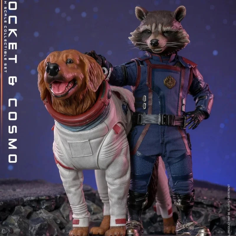 In Stock Genuine HOTTOYS HT MMS708 MMS548 Galaxy Guardians 3 Rocket Raccoon Cosmo Ornament Action Figure Model Toys Collection