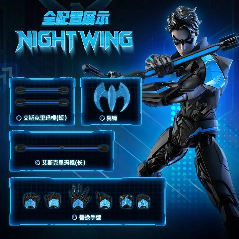 New Blokees DC Heros Series Champion Class Nightwing Robin Action Figures Movable Model Assembled Figures Superman Batman figure