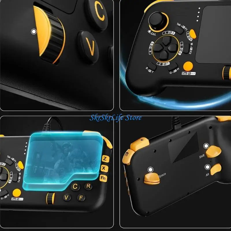 E65E Gaming Controller,PC Game Controller Joystick with Trigger Buttons for