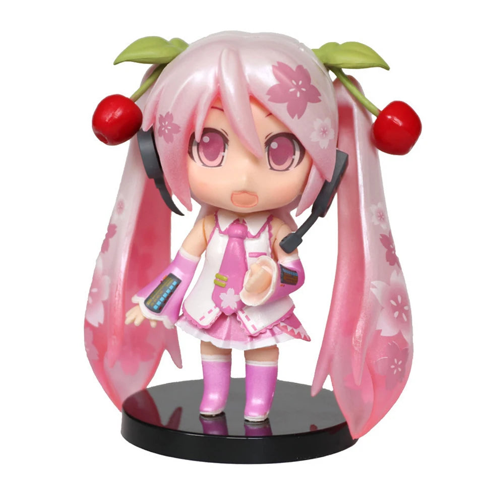 Anime Hatsune Miku Doll Model Cartoon Cute Kawaii Toys PVC Model Action Figures Car Dashboard Decoration Holiday Gift
