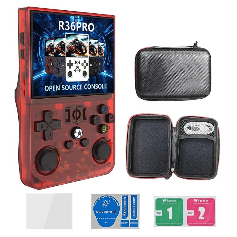 R36Pro Handheld Video Game Console Retro  Linux System 3.5 Inch IPS Screen Open Source  Portable Pocket Video Player 128GB Games