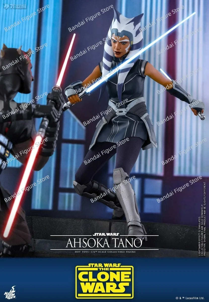 HOTTOYS TMS021 1/6 Ahsoka Tano Movable Female Soldier Star Wars The Clone Wars Original Delicate 12" Full Set Action Figure