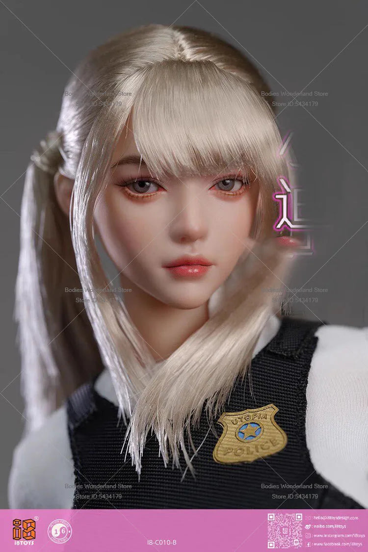 In Stock I8TOYS I8-C010 1/6 Scale Female Soldier Rabbit Police Uniform Clothes Set With Movable Eye Head For 12'' Action Figure