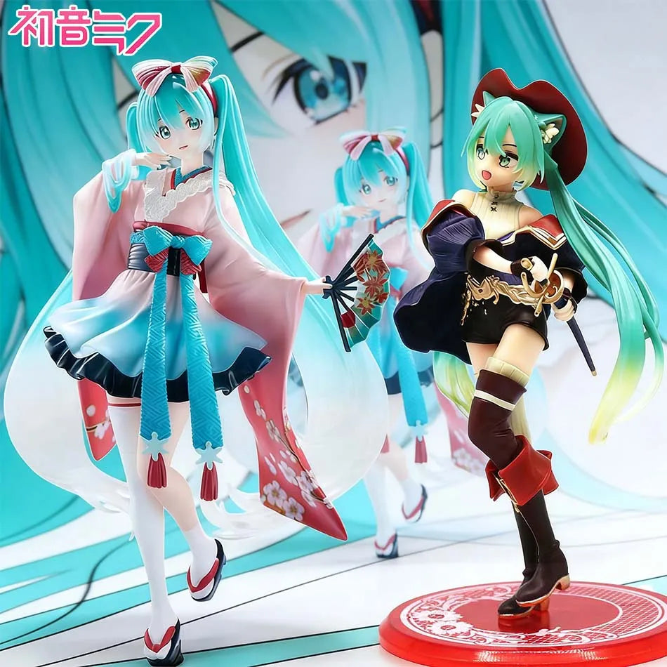 20cm Fashion Hatsune Miku Anime Figure Kimono Hatsune Miku Action Figures Kawaii Girl Figurine PVC Collection Model Toys