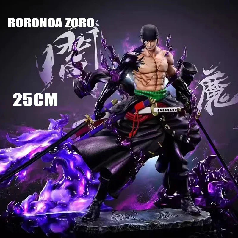In Stock 25cm Anime One Piece Zoro Figures Sky Painting Roronoa Zoro Action Figures PVC Collection Model Toys Birthday Gifts