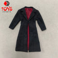 1/12 Scale Black Leather Coat Cloth Coat Clothes Model Fit 6'' Notaman Romankey Male Soldier Action Figure Body