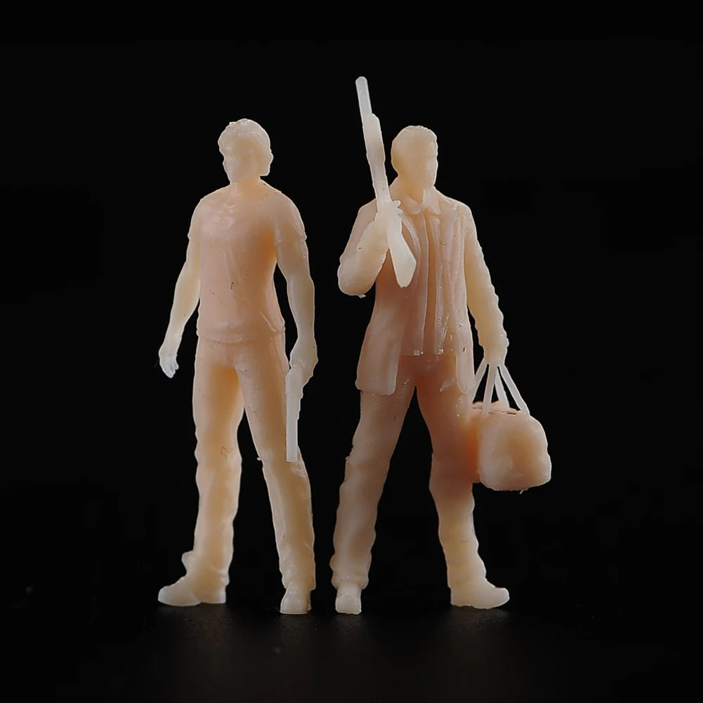 Painted Miniatures 1/64 1/43 Sam Winchester Male Soldier Mini Scene Props Doll Figures Model For Cars Vehicles Toy