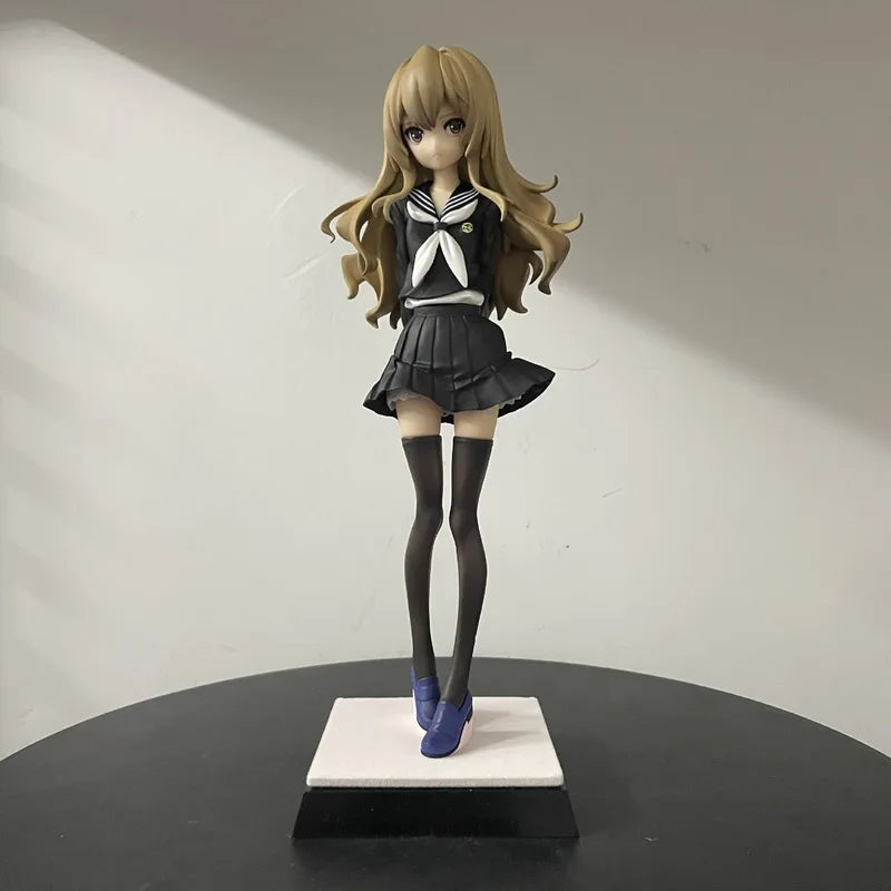 25cm Tiger×Dragon! Aisaka Taiga School Uniform Anime Girl Figure Model Statue Collection Desktop Decoration Ornament Toys Gifts