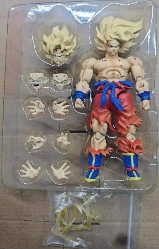 In Stock  100% Original  N&T Studio N&T01A 01B Dragon Ball SHF Super Saiyan Son Goku Battle Damaged 3.0 Action Figure