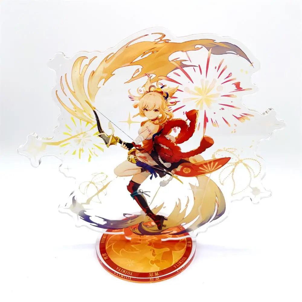 Anime Figur Genshin Impact Furina Arlecchino Xiao Yae Miko Yelan Acryl Stand Modell Platte Schreibtisch Dekor Stehende Zeichen Fans Geschenk