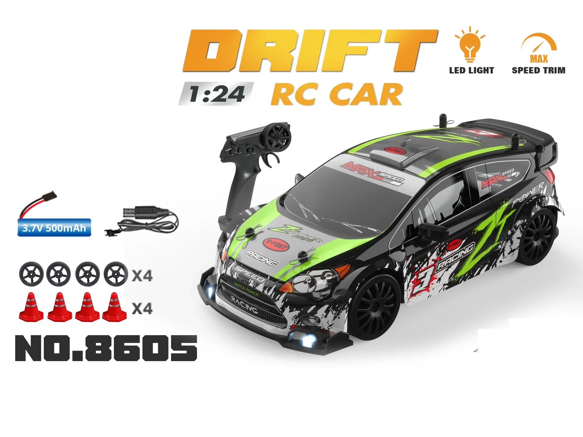 1:24 Мини 2.4G 4WD 30KM/h RC Дрифт Кола GTRPRO AE86PRO - RTR Метални Гуми, Готова за Състезание | Детска Играчка, Подарък за Рожден Ден