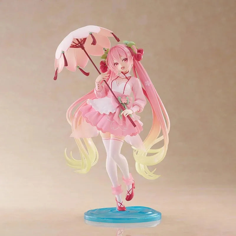 TAiTO AMP Hatsune Miku Sakura Miku ~Sakura Dress Ver PVC 21CM Anime Action Figures Model Collection Toy