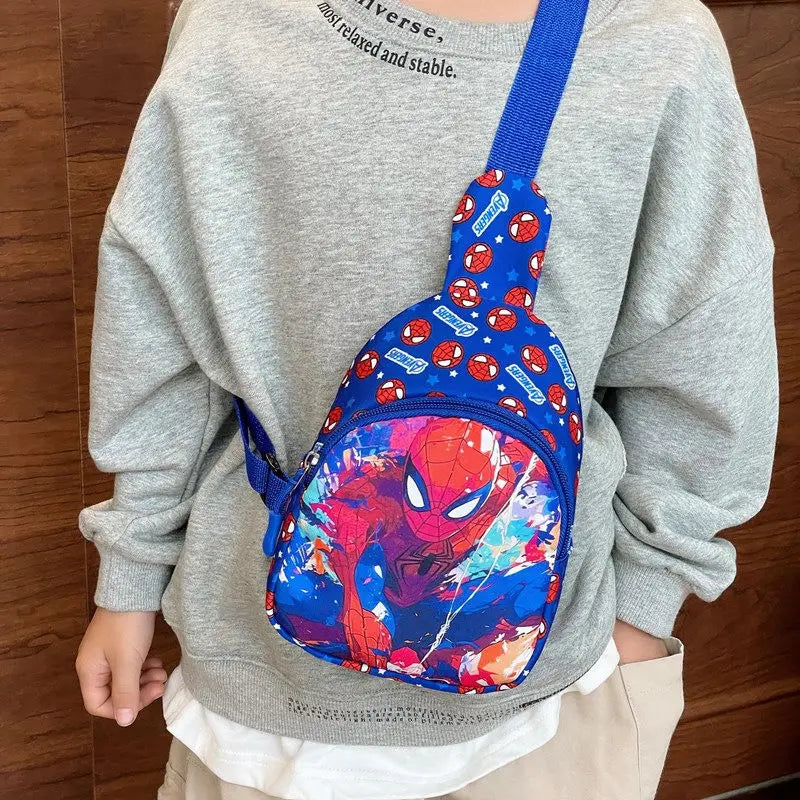 Marvel The Avengers 4 Spiderman Captain America Cartoon Peripheral Kids Crossbody Bag Going Out Stylish and Versatile Chest Bag