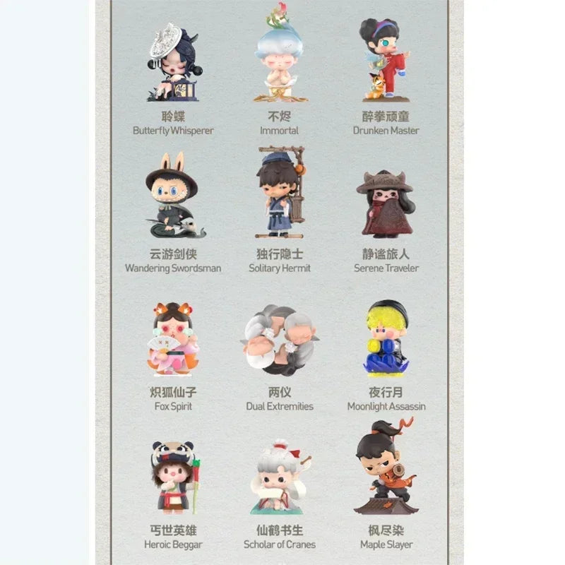 POP MART Matchless Pop Mart 14Th Anniversary Series Blind Box Toys Kawaii Anime Action Figure Surprise Mystery Box Dolls Girls
