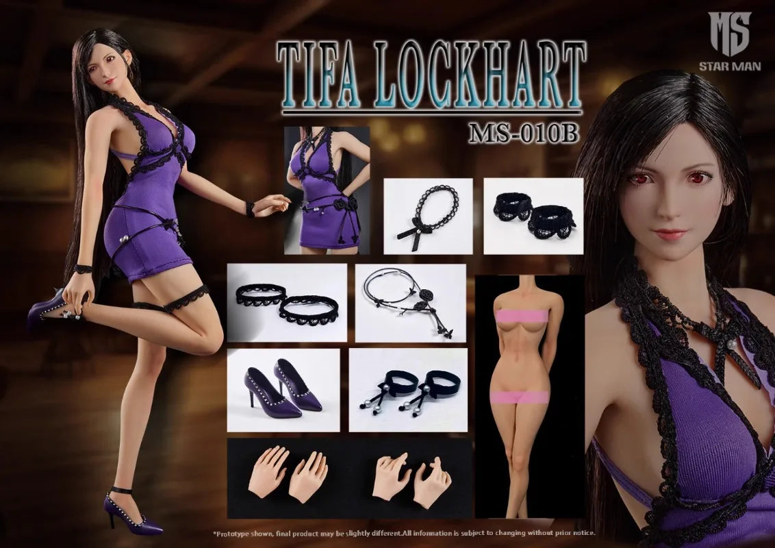 New Stock STAR MAN MS-010B 1/6 Women Soldier Tifa Lockhart Japanese Anime Combat Role Playing Game Doll Action Figure Model Toys